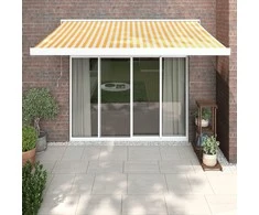 Ištraukiama markizė, geltona/balta, 3x2,5m, audinys/aliuminis