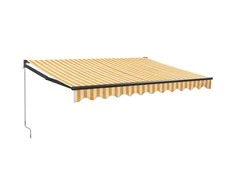 Ištraukiama markizė, geltona/balta, 3x2,5m, audinys/aliuminis