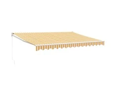 Ištraukiama markizė, geltona/balta, 4,5x3m, audinys/aliuminis
