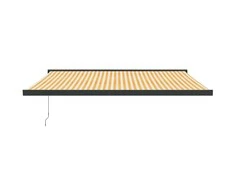 Ištraukiama markizė, geltona/balta, 4x3m, audinys ir aliuminis
