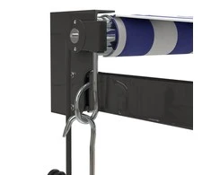 Automatinė ištraukiama markizė, mėlyna ir balta, 4x3m