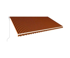 Ištraukiama markizė, oranžinė ir ruda, 600x300cm, automatinė