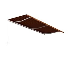 Ištraukiama markizė, oranžinė ir ruda, 600x300cm, automatinė