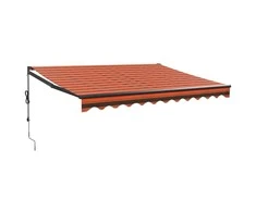 Automatinė ištraukiama markizė, oranžinė ir ruda, 3,5x2,5m