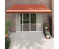 Automatinė ištraukiama markizė, oranžinė ir ruda, 3,5x2,5m