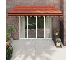 Automatinė ištraukiama markizė, oranžinė ir ruda, 3x2,5m