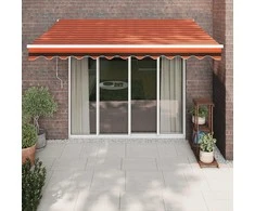 Automatinė ištraukiama markizė, oranžinė ir ruda, 3x2,5m