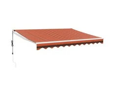 Automatinė ištraukiama markizė, oranžinė ir ruda, 3x2,5m