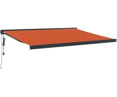 Ištraukiama markizė, oranžinė/ruda, 4,5x3m, audinys/aliuminis