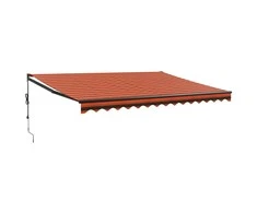 Automatinė ištraukiama markizė, oranžinė ir ruda, 4,5x3m