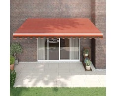 Ištraukiama markizė, oranžinė/ruda, 4x3m, audinys ir aliuminis