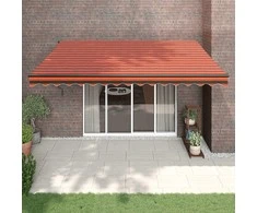 Automatinė ištraukiama markizė, oranžinė ir ruda, 4x3m