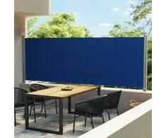 Ištraukiama šoninė kiemo markizė, mėlynos spalvos, 600x160cm