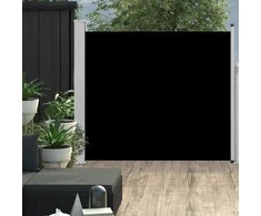 Ištraukiama šoninė kiemo pertvara, juodos spalvos, 100x300cm
