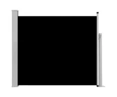 Ištraukiama šoninė kiemo pertvara, juodos spalvos, 100x300cm