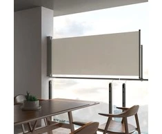 Ištraukiama šoninė kiemo pertvara, kreminės spalvos, 100x300cm