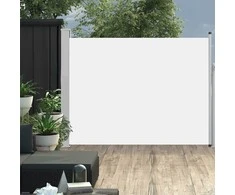 Ištraukiama šoninė kiemo pertvara, kreminės spalvos, 140x500cm