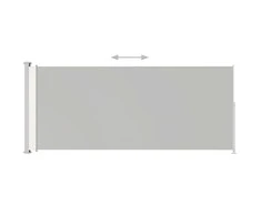 Ištraukiama šoninė kiemo pertvara, kreminės spalvos, 200x500cm