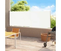 Ištraukiama šoninė kiemo pertvara, kreminės spalvos, 200x500cm