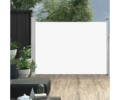 Ištraukiama šoninė kiemo pertvara, kreminės spalvos, 100x500cm