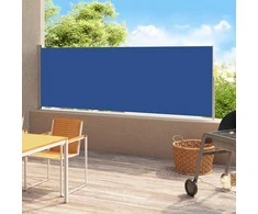 Ištraukiama šoninė kiemo pertvara, mėlynos spalvos, 180x500cm