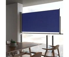 Ištraukiama šoninė kiemo pertvara, mėlynos spalvos, 120x300cm