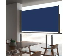 Ištraukiama šoninė kiemo pertvara, mėlynos spalvos, 160x300cm