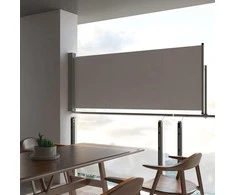 Ištraukiama šoninė kiemo pertvara, pilkos spalvos, 100x300cm