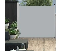 Ištraukiama šoninė kiemo pertvara, pilkos spalvos, 170x300cm