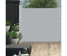 Ištraukiama šoninė kiemo pertvara, pilkos spalvos, 100x300cm