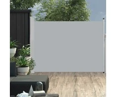 Ištraukiama šoninė kiemo pertvara, pilkos spalvos, 100x500cm