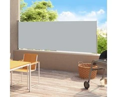 Ištraukiama šoninė kiemo pertvara, pilkos spalvos, 200x500cm
