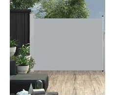 Ištraukiama šoninė kiemo pertvara, pilkos spalvos, 140x500cm