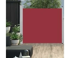 Ištraukiama šoninė kiemo pertvara, raudonos spalvos, 100x300cm