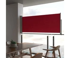 Ištraukiama šoninė kiemo pertvara, raudonos spalvos, 100x300cm