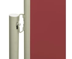 Ištraukiama šoninė kiemo pertvara, raudonos spalvos, 117x600cm