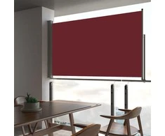 Ištraukiama šoninė kiemo pertvara, raudonos spalvos, 140x300cm