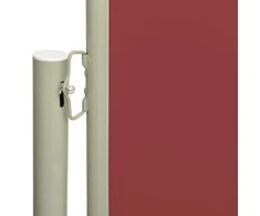 Ištraukiama šoninė kiemo pertvara, raudonos spalvos, 200x600cm
