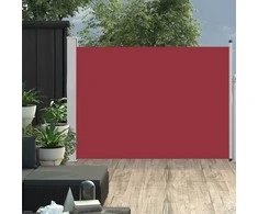 Ištraukiama šoninė kiemo pertvara, raudonos spalvos, 100x500cm