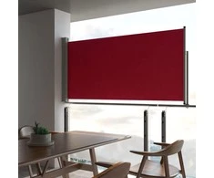 Ištraukiama šoninė kiemo pertvara, raudonos spalvos, 120x300cm