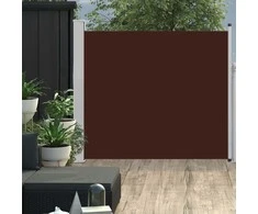 Ištraukiama šoninė kiemo pertvara, rudos spalvos, 100x300cm