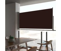 Ištraukiama šoninė kiemo pertvara, rudos spalvos, 60x300cm