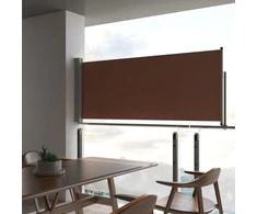 Ištraukiama šoninė kiemo pertvara, rudos spalvos, 100x300cm
