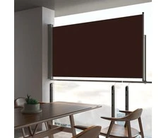 Ištraukiama šoninė kiemo pertvara, rudos spalvos, 160x300cm