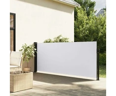 Ištraukiama šoninė markizė, baltos spalvos, 117x300cm