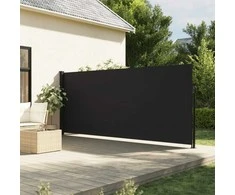 Ištraukiama šoninė markizė, juodos spalvos, 180x600cm
