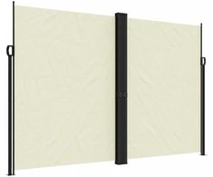 Ištraukiama šoninė markizė, kreminės spalvos, 220x600cm