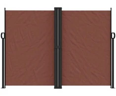 Ištraukiama šoninė markizė, rudos spalvos, 180x600cm