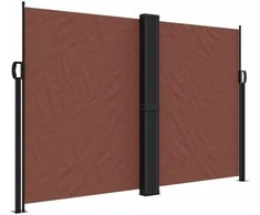 Ištraukiama šoninė markizė, rudos spalvos, 160x600cm