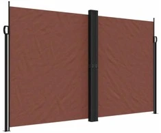 Ištraukiama šoninė markizė, rudos spalvos, 200x1200cm
